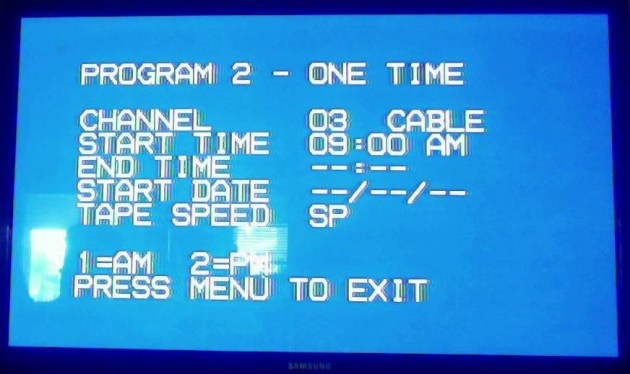VCR programming 19980's blog post