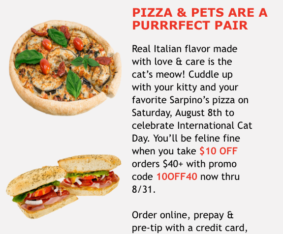 Cats and Pizza Do NOT Go&nbsp;Together