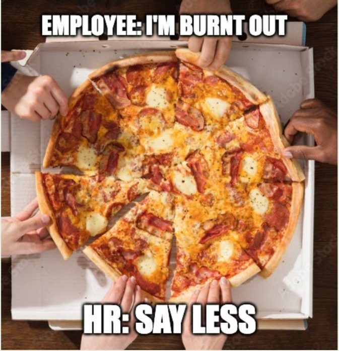 Pizza to fix work burnout blog post
